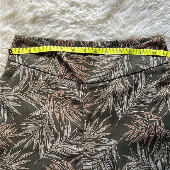 a new day Green and Brown Wide Leg Pants with Tropical Print - Picture 4 of 6